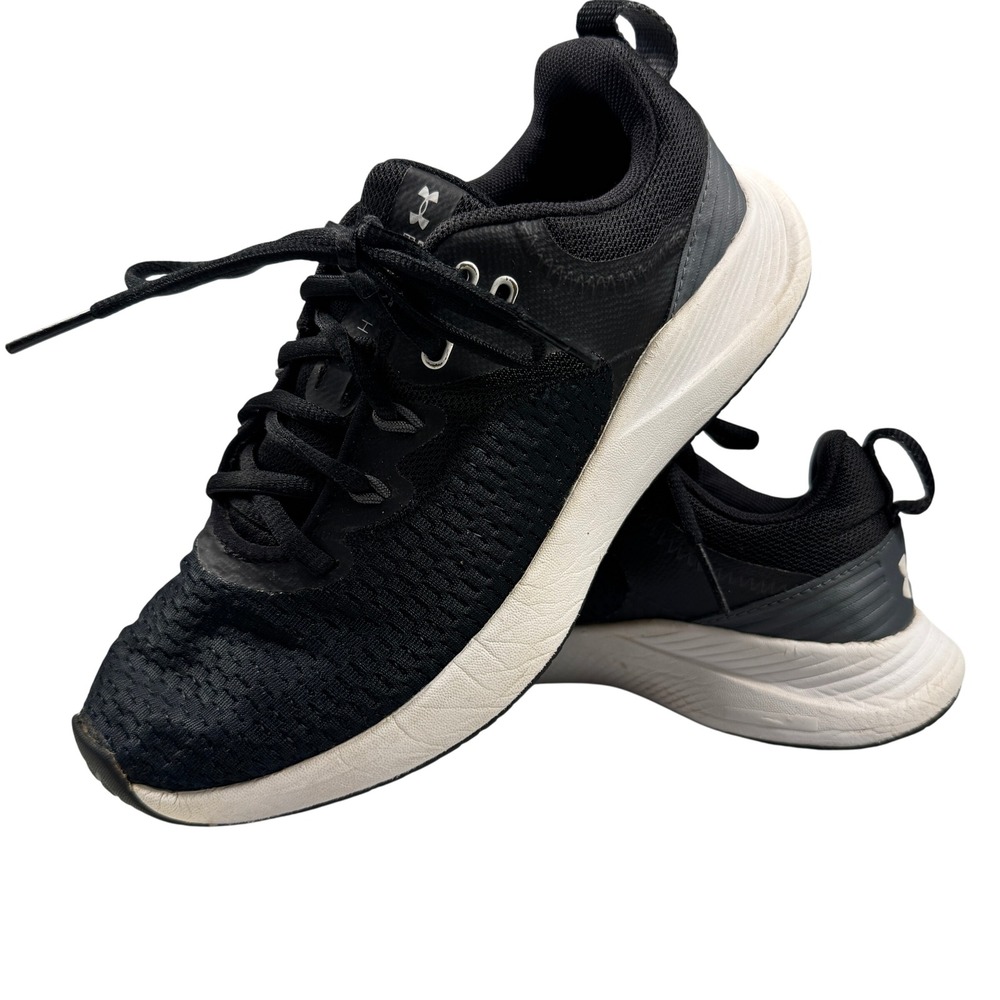 Under Armour Charged Breathe Women's 6.5‎ Black White Running Sneakers